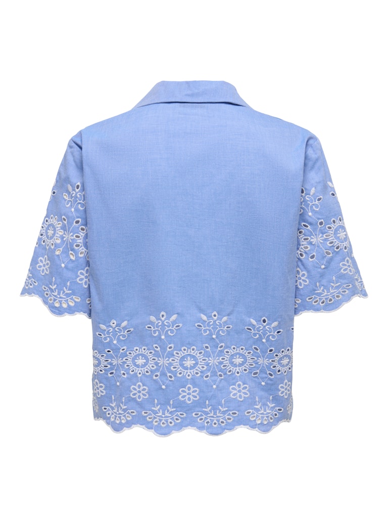 Jdymarina 2/4 Embroidery Shirt Wvn - Lichtblauw
