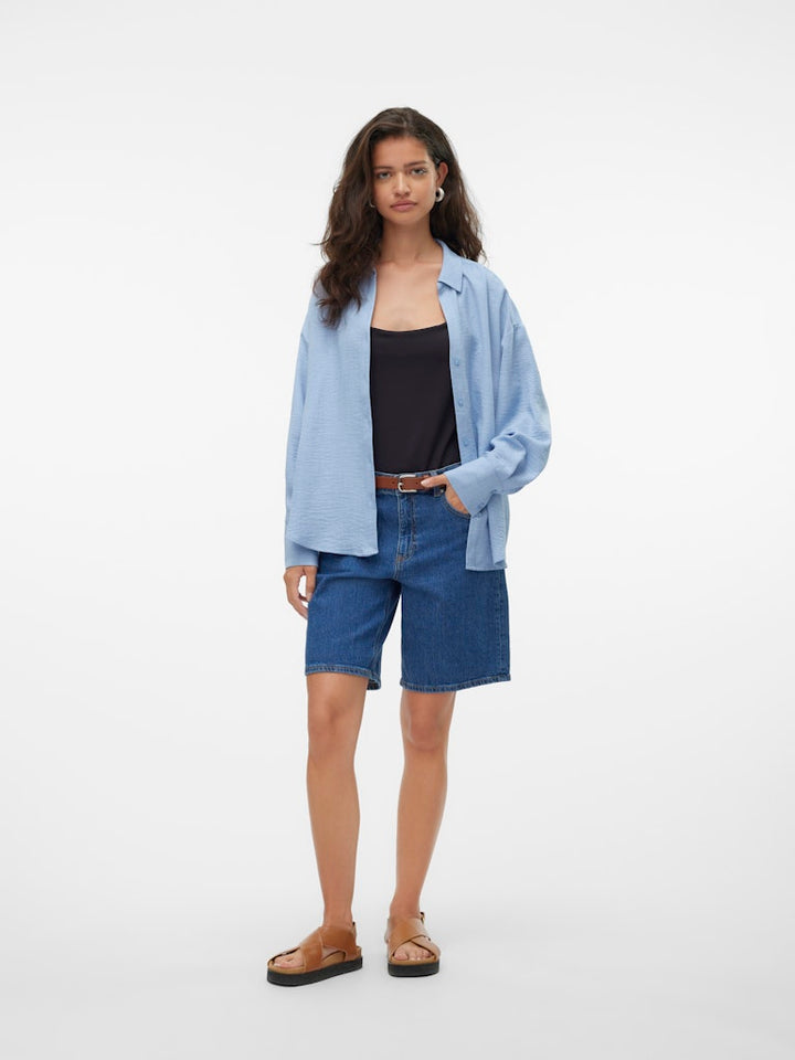 Vmmelaney Queeny Ls Shirt - Lichtblauw