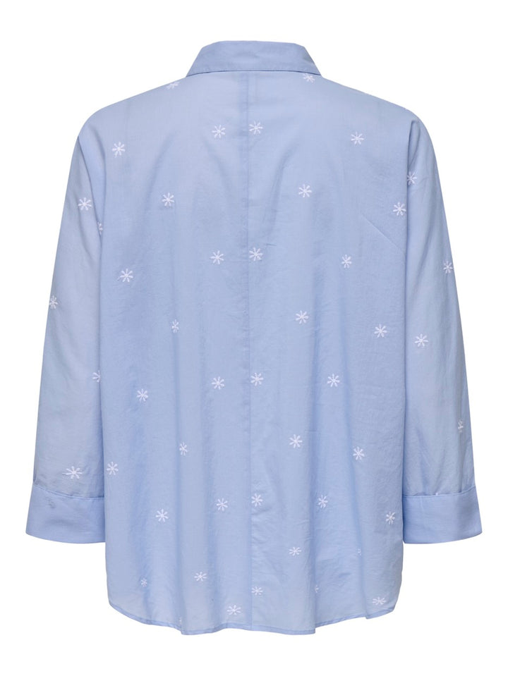 Onlnew Lina Grace Ls Emb Shirt Noos - Blauw Dessin