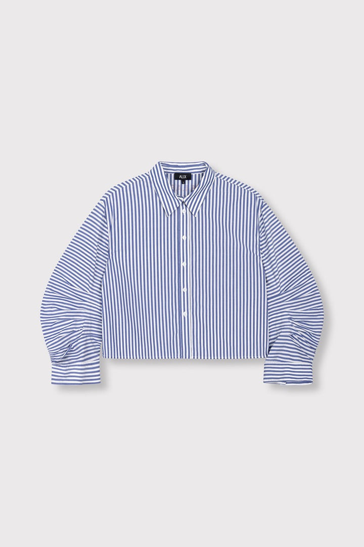 Fancy Stripe Blouse - Blauw Dessin