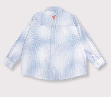 Faded Stripe Blouse - Blauw Dessin