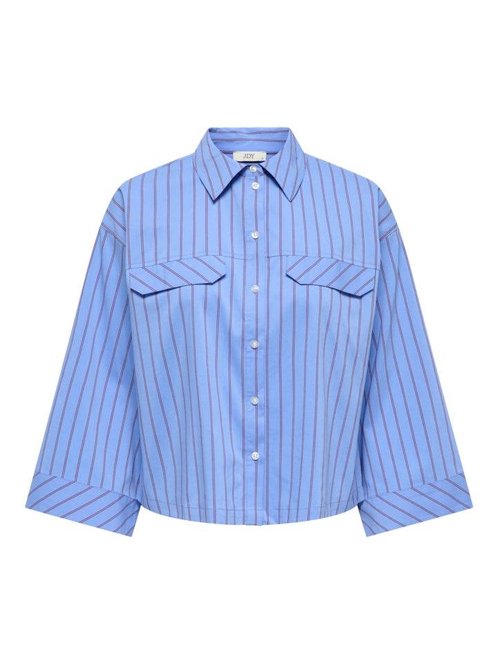 Jdymio 7/8 Boxy Shirt Wvn - Blauw Dessin