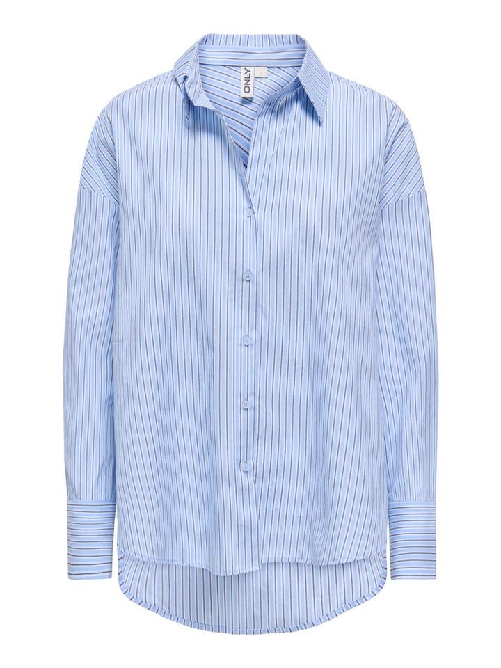 Onloregon Assy L/s Shirt Wvn - Blauw Dessin