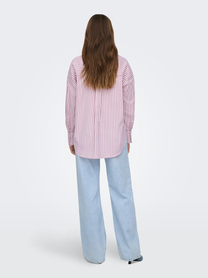Onloregon Alva Ls Reg Shirt Noos Wvn - Roze Dessin