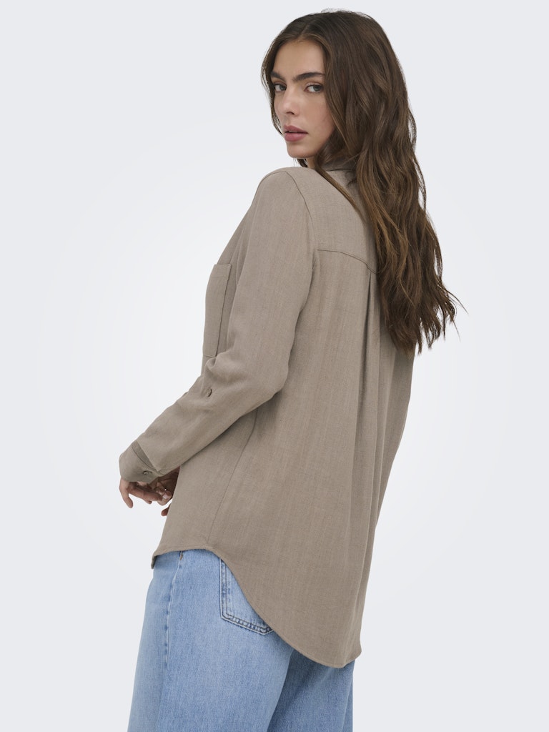 Onlyasmin-siesta Ls Li Bl Shirt Pnt Noos - Taupe