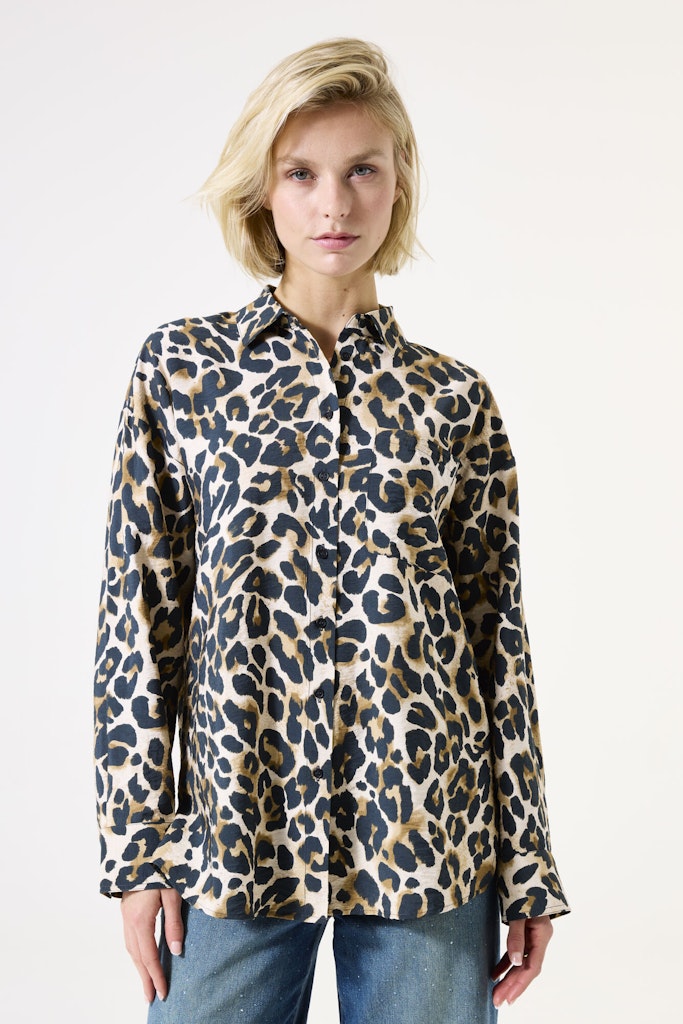 Blouse Lm - Bruin Dessin