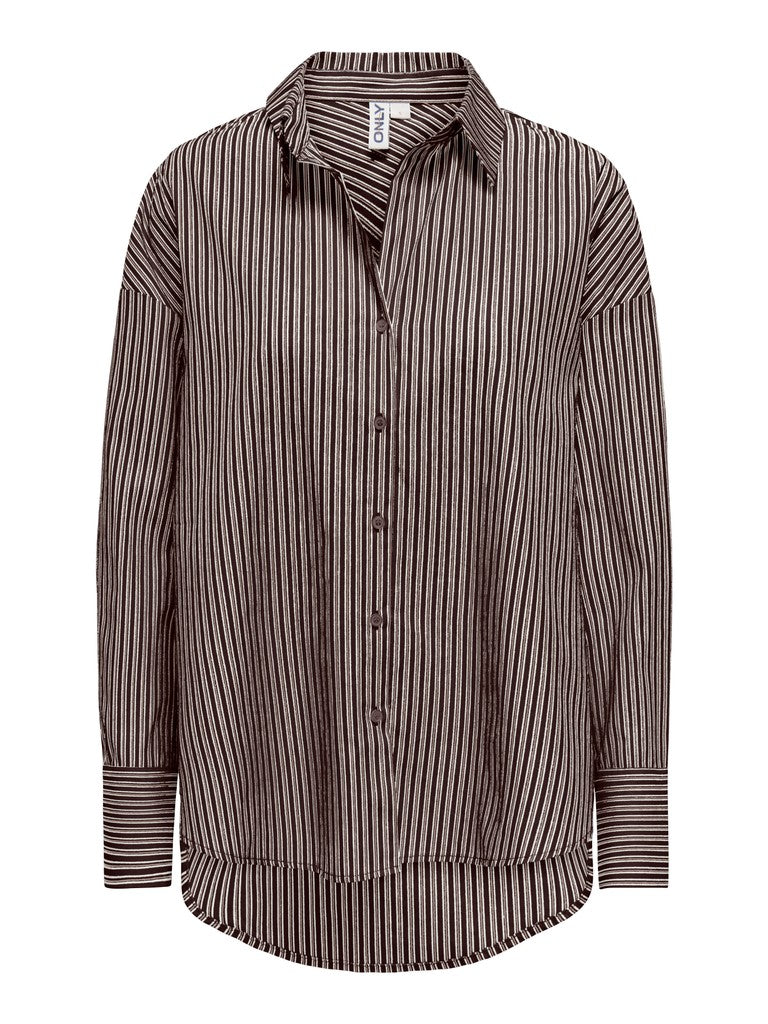 Onloregon Assy L/s Shirt Wvn - Bruin Dessin