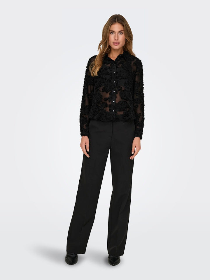 Jdymaia L/s Shirt Wvn - Zwart