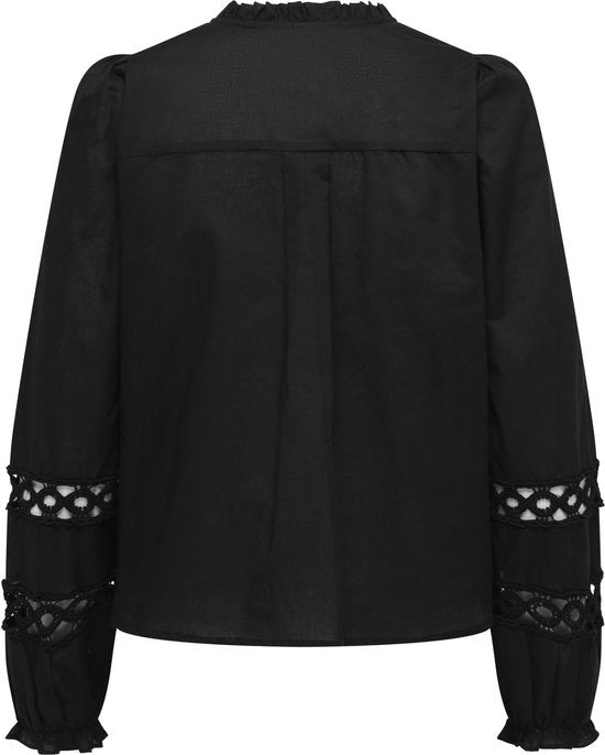 Onltua L/s Detail Shirt Wvn Cs - Zwart
