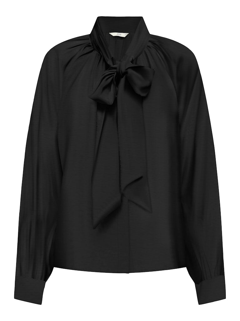 Jdybeatrice Life L/s Bow Shirt Wvn - Zwart