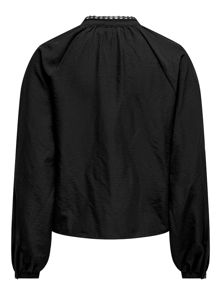 Jdyloli L/s Lace Shirt Wvn Dia - Zwart
