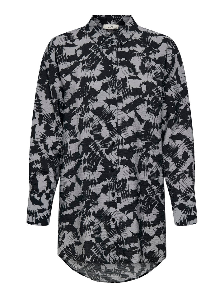 Jdyline Life L/s Long Shirt Wvn - Grijs Dessin