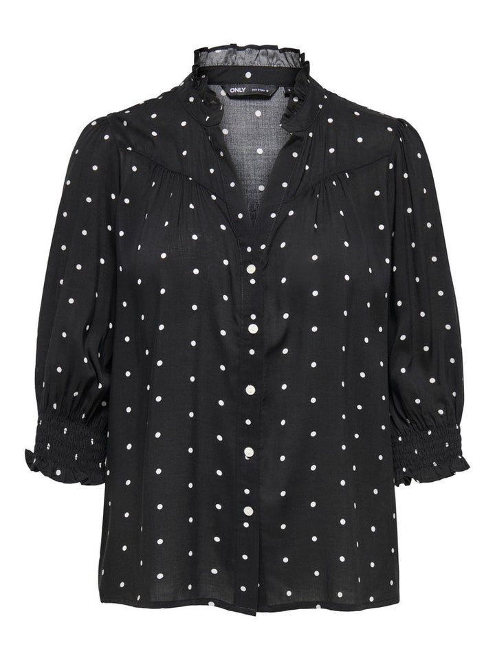 Onlraya 3/4 Shirt Wvn Noos - Zwart Dessin