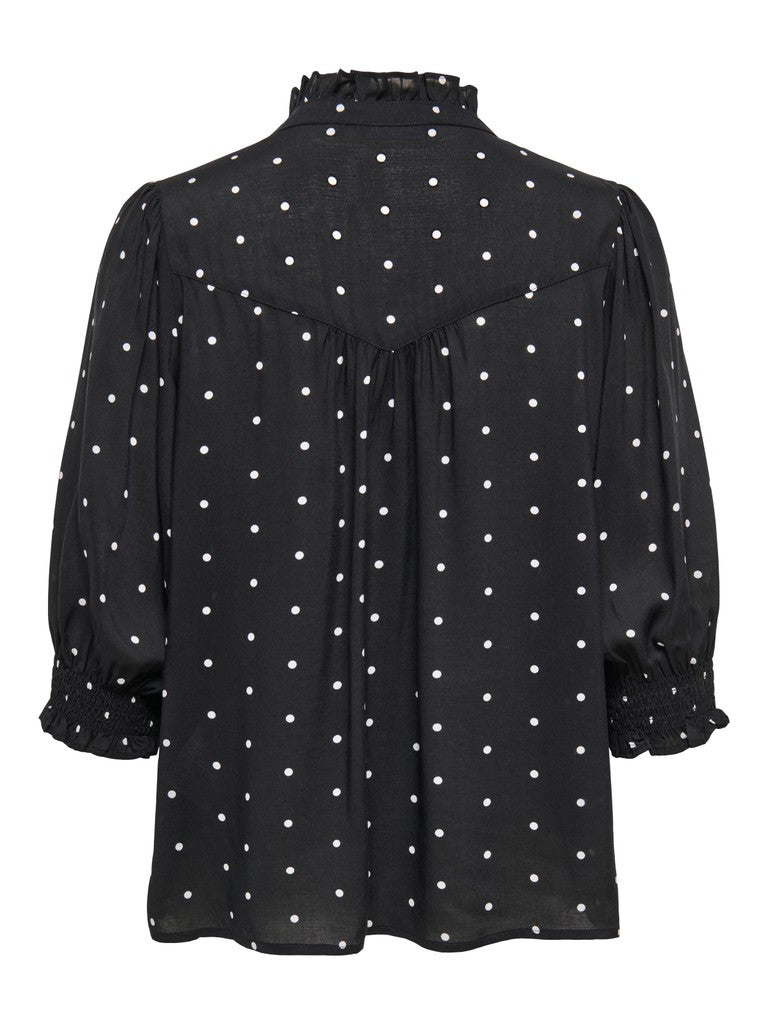 Onlraya 3/4 Shirt Wvn Noos - Zwart Dessin