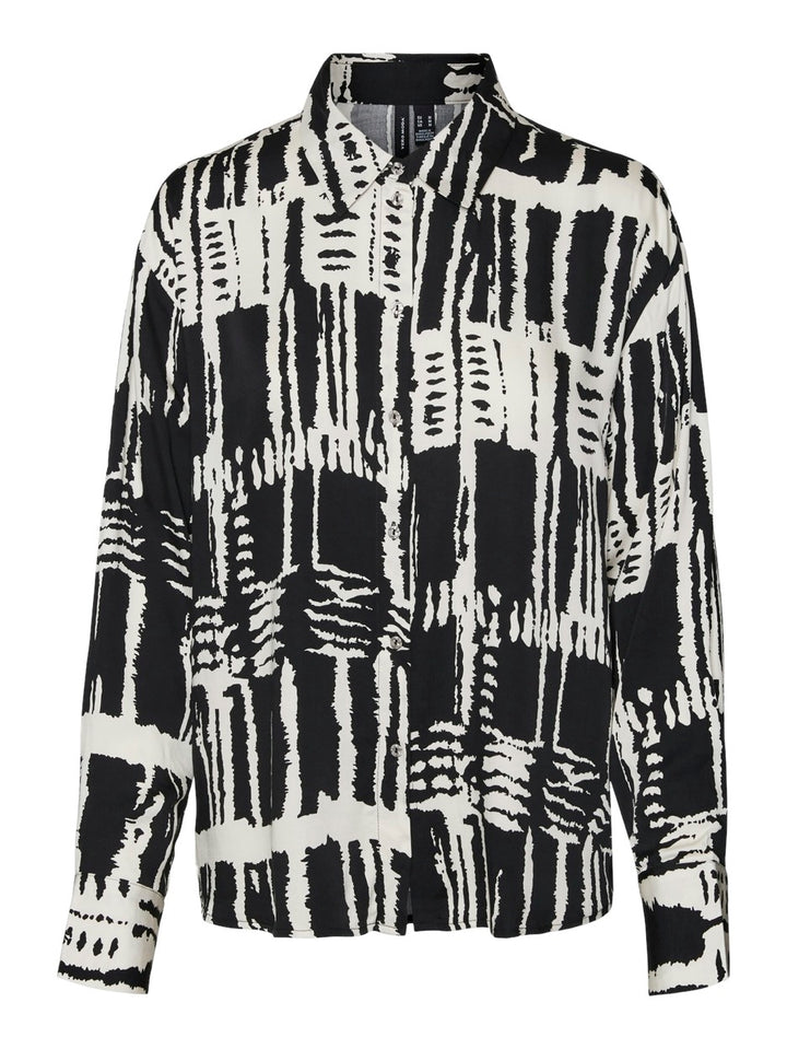 Vmcindy Cleo Ls Shirt - Zwart Dessin