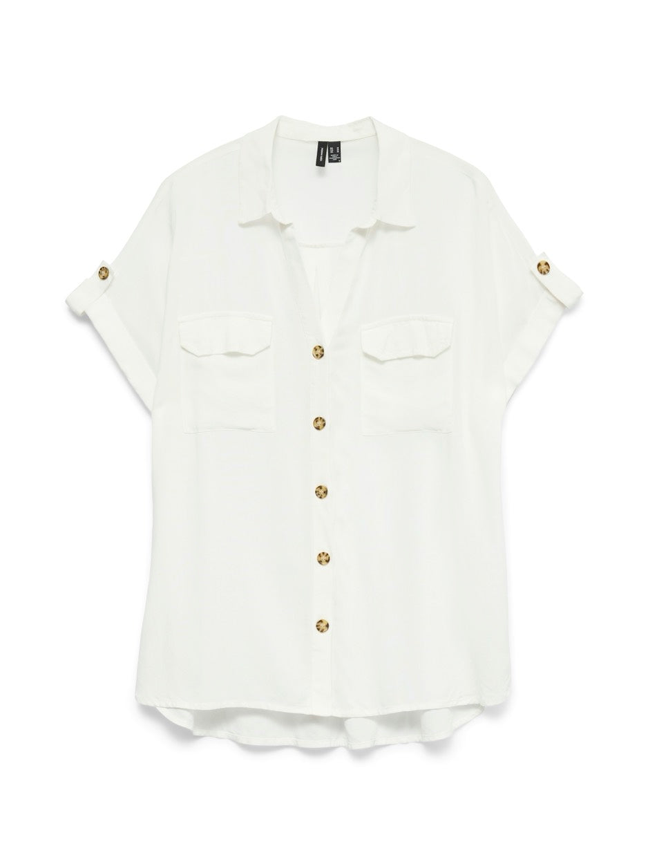 Vmbumpy S/s Shirt Wvn Ga Noos - Wit