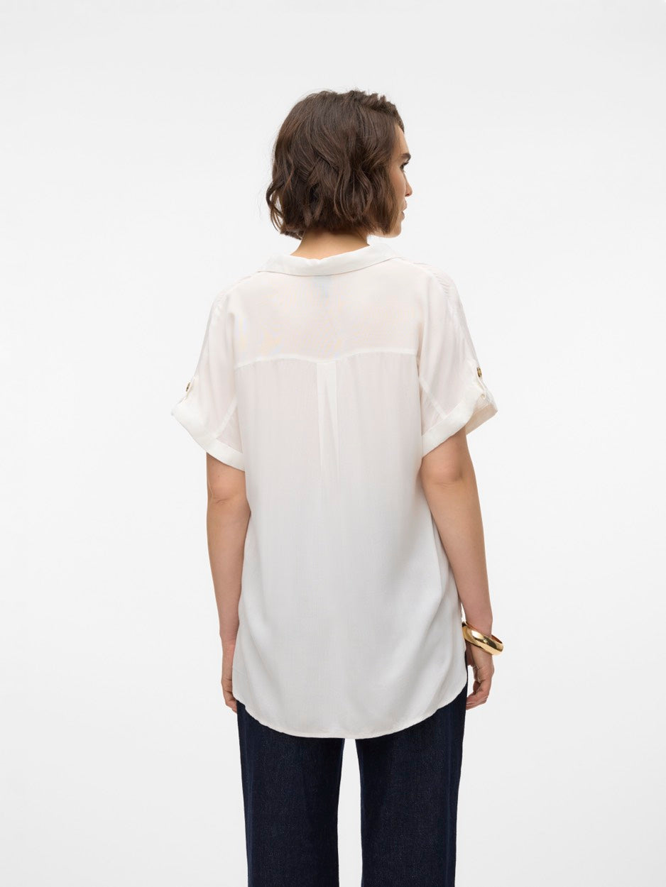 Vmbumpy S/s Shirt Wvn Ga Noos - Wit