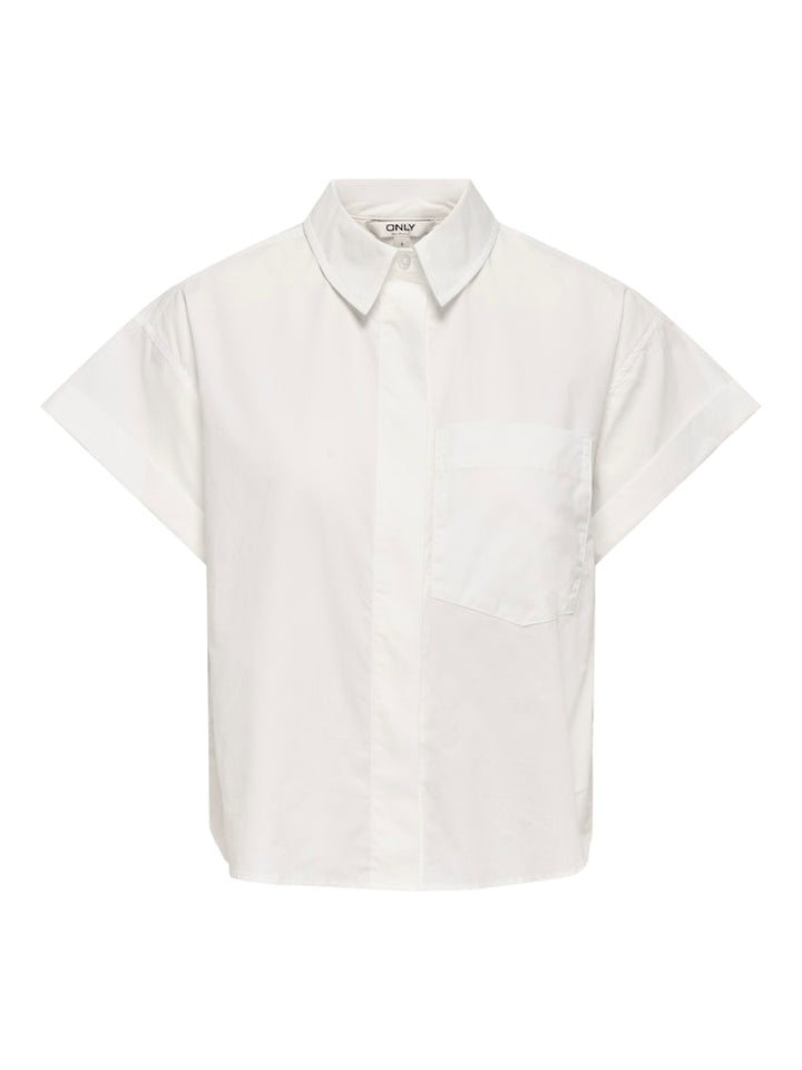 Onlkeri S/s Fold Shirt Wvn - Off-white