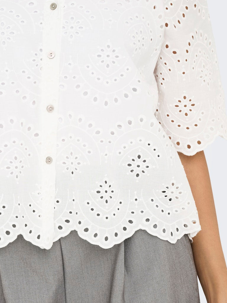 Onlvalais S/s Shirt Wvn Noos - Off-white