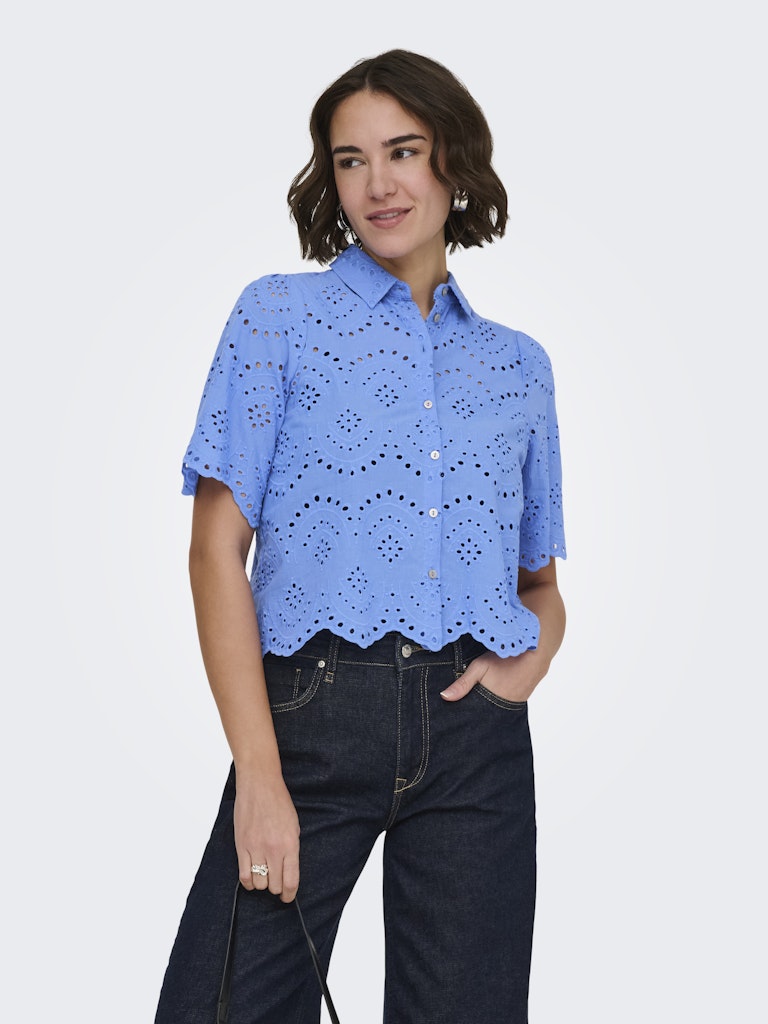 Onlvalais S/s Shirt Wvn Noos - Lichtblauw
