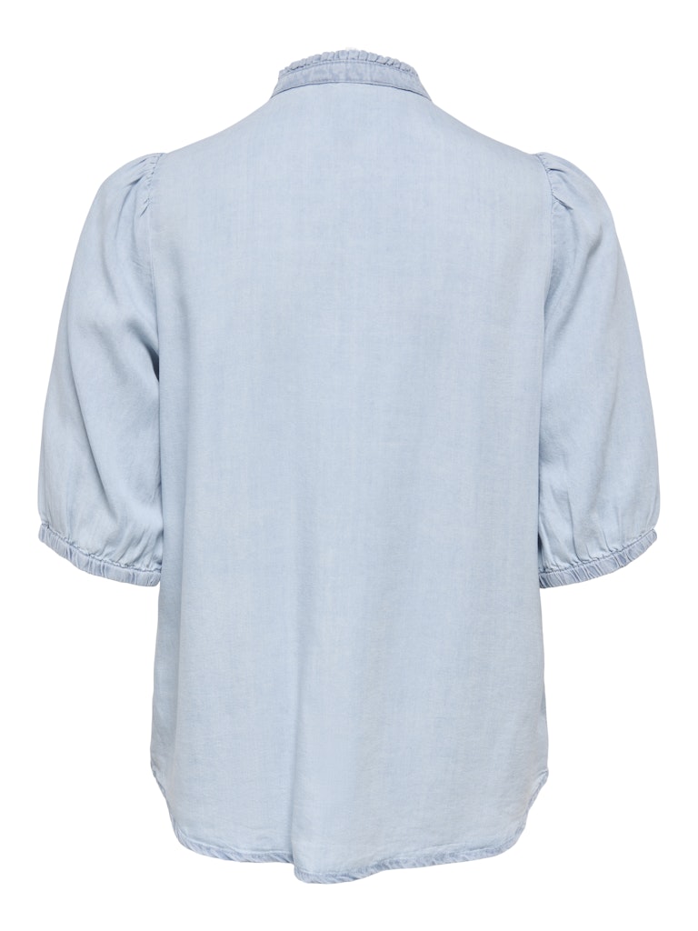 Onlcharis Life 2/4 Frill Shirt Wvn Cc - Blue Denim