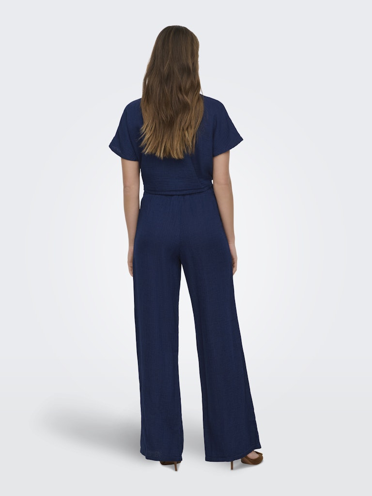 Onlleoni Seersucker Cap Knot Shirt Wvn - Navy