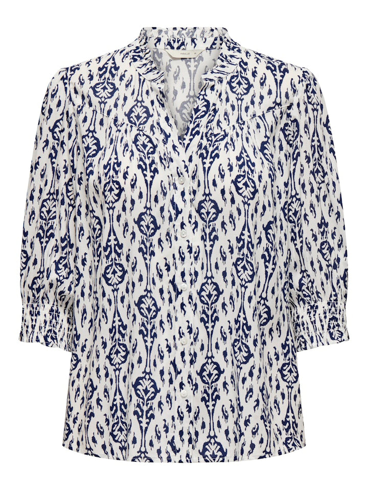 Onlraya 3/4 Shirt Wvn Noos - Blauw Dessin