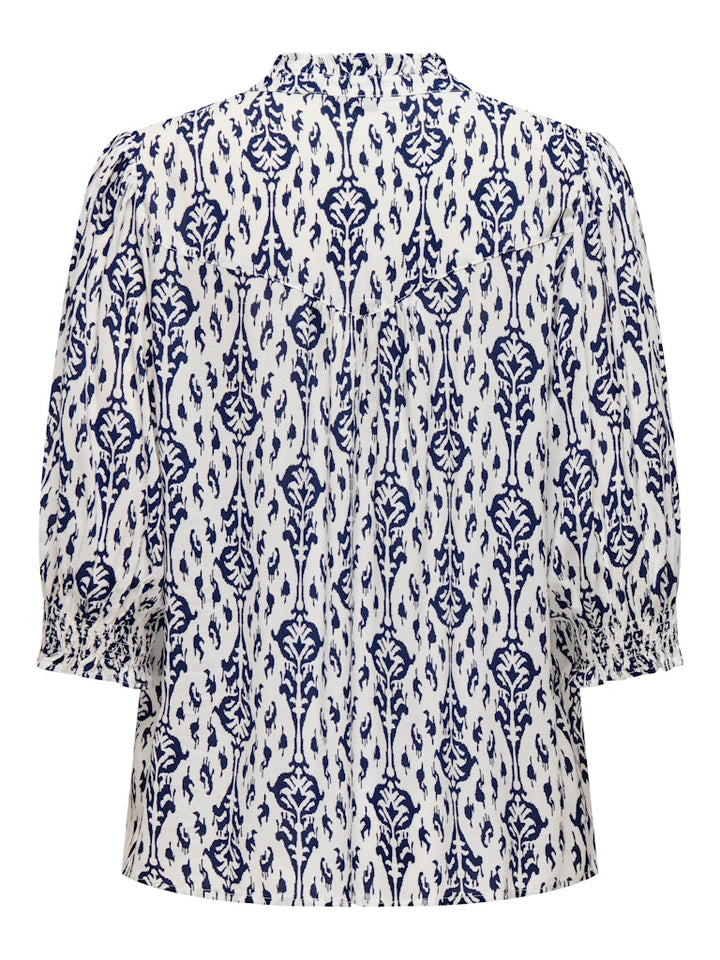 Onlraya 3/4 Shirt Wvn Noos - Blauw Dessin