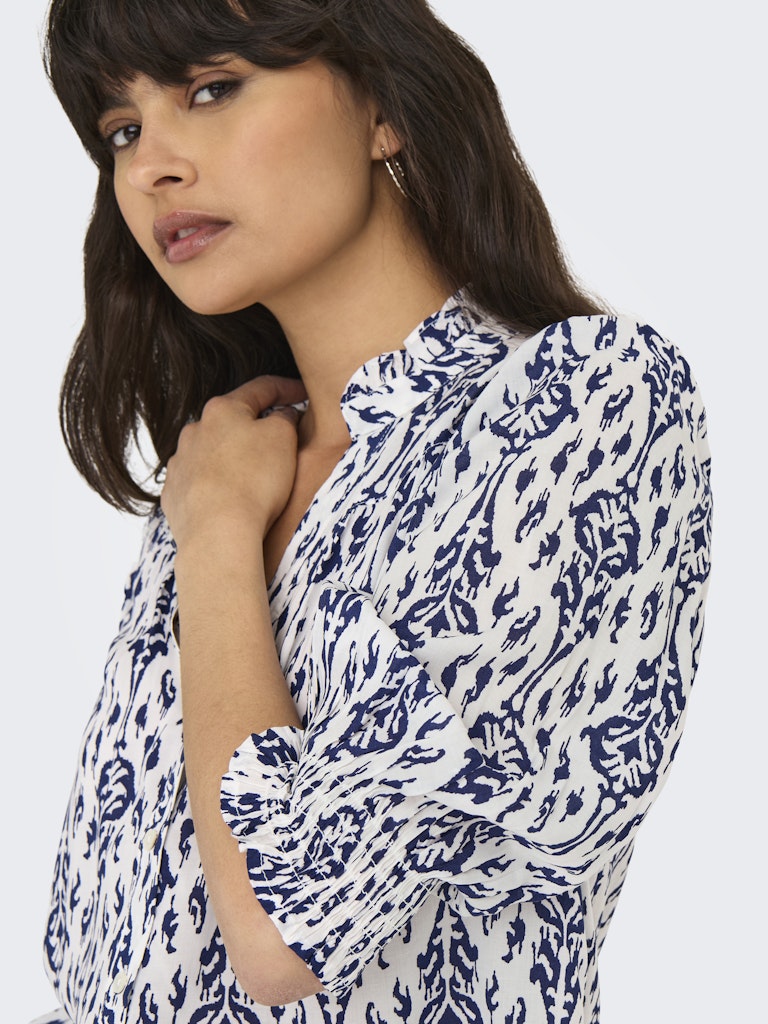 Onlraya 3/4 Shirt Wvn Noos - Blauw Dessin