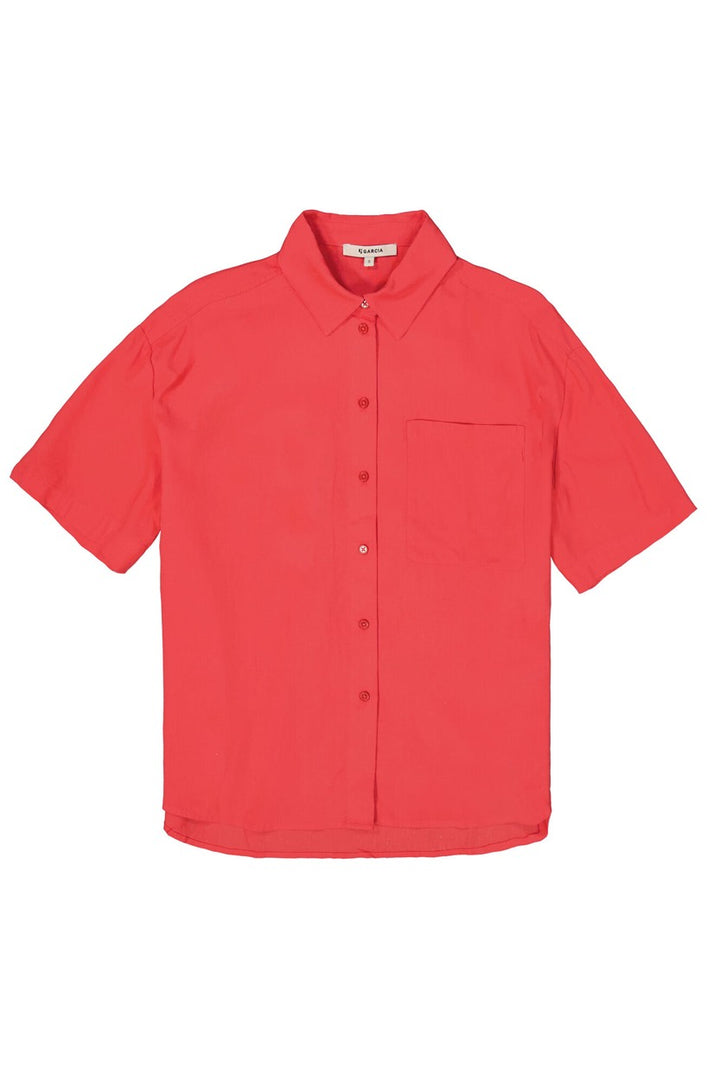 Garcia - Korte mouw blouses - 4319.41.0001 - Gewassen Rood