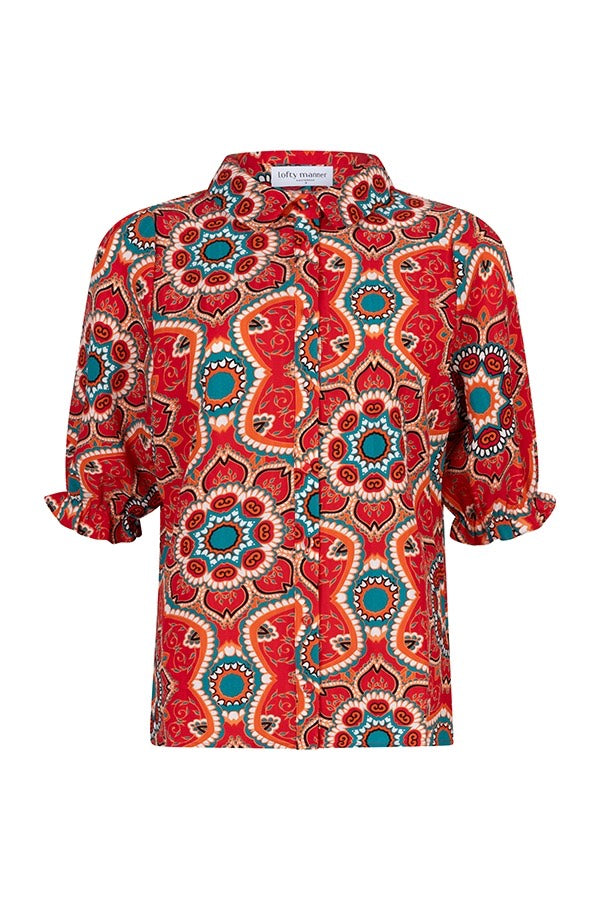 Blouse Odi - Rood Dessin