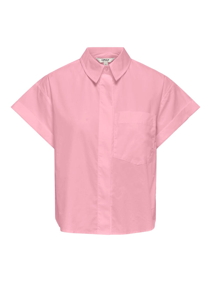 Onlkeri S/s Fold Shirt Wvn - Roze