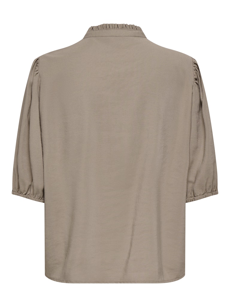 Onlaris  Life 2/4 Frill Shirt Wvn Cc - Taupe