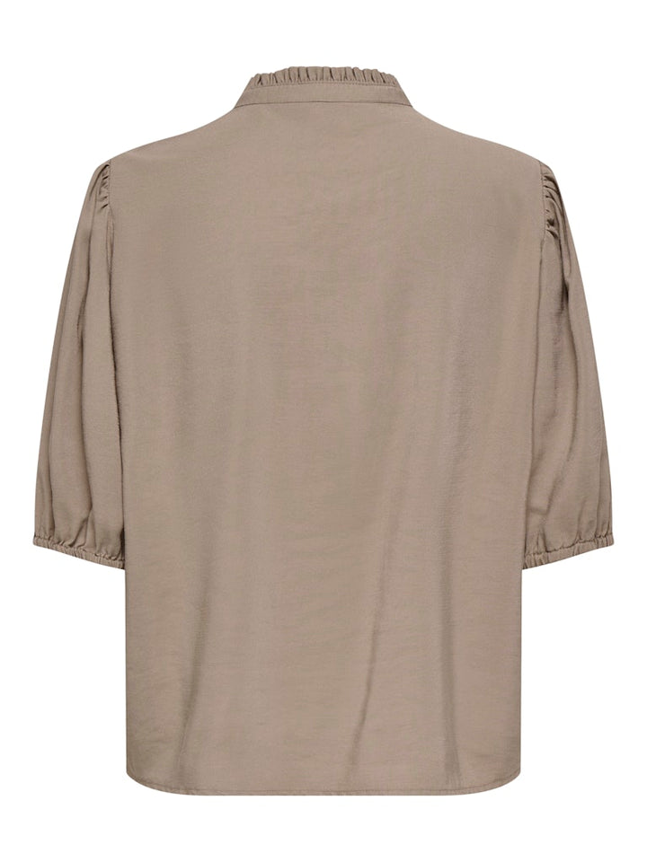 Onlaris  Life 2/4 Frill Shirt Wvn Cc - Taupe