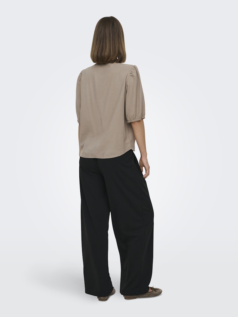 Onlaris  Life 2/4 Frill Shirt Wvn Cc - Taupe