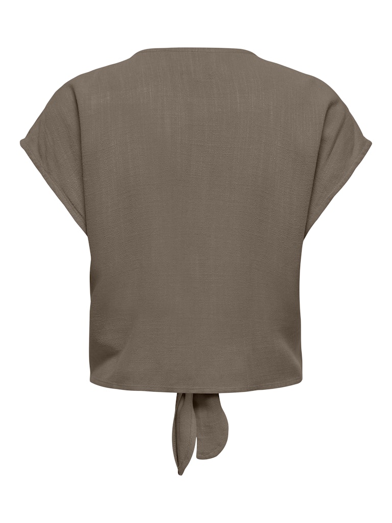 Onlsiesta Ss Knot Lin Bl Shirt Pnt Noos - Taupe