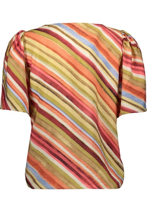 Vmvita Ellie Ss Top Wvn Lcs - Multicolor