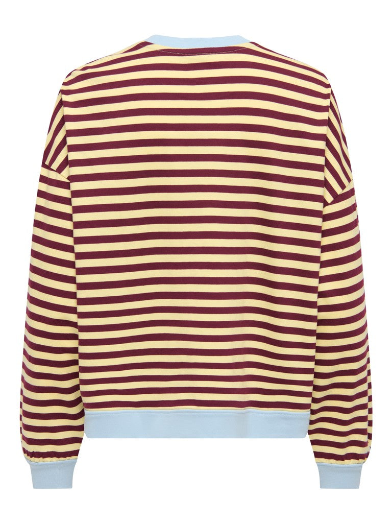 Onlfreja L/s Loose Top Cs Jrs - Geel Dessin