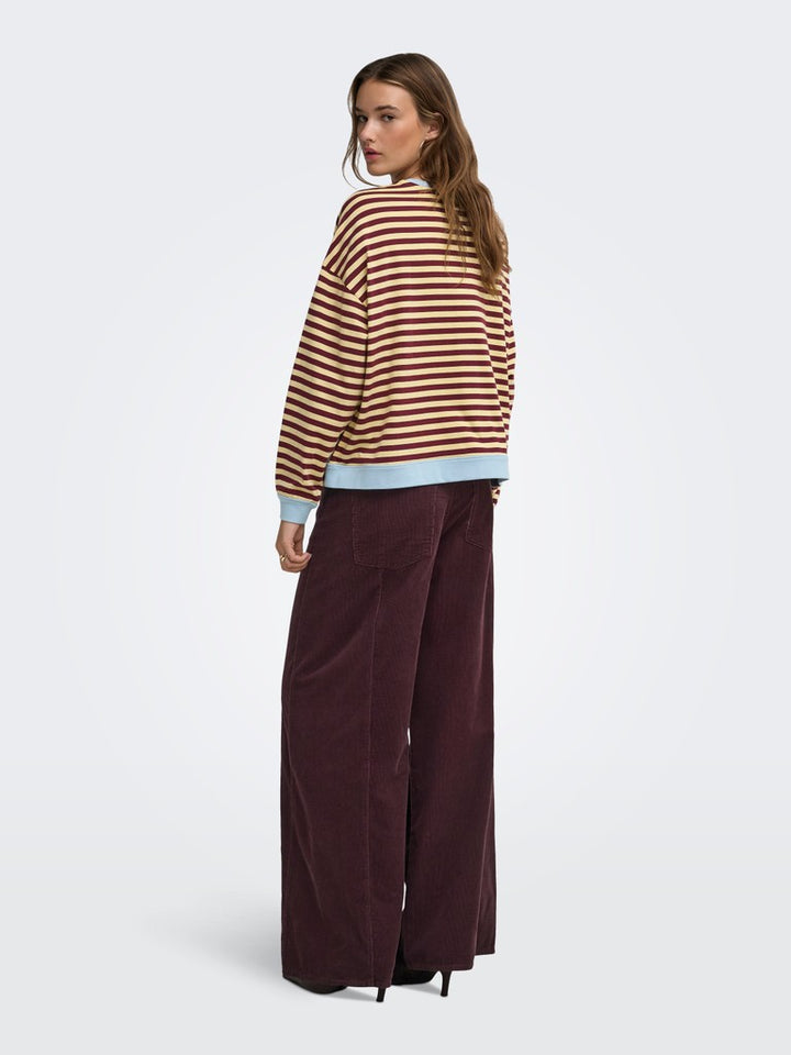 Onlfreja L/s Loose Top Cs Jrs - Geel Dessin