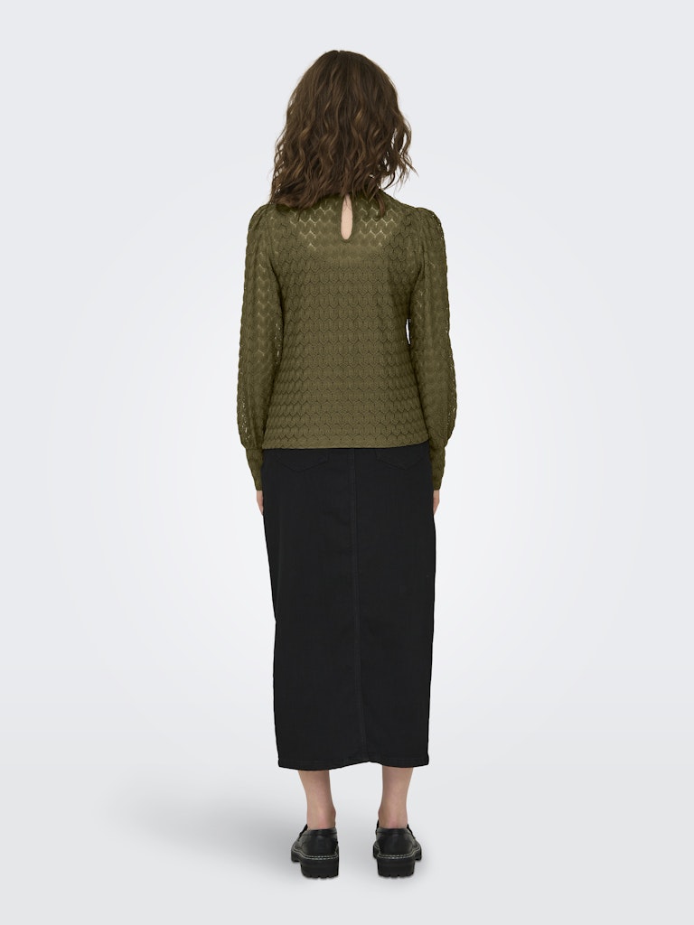 Jdyavery L/s Lace Top Jrs Noos - Army