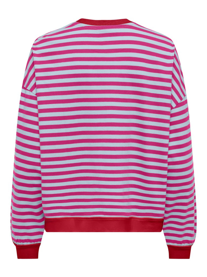Onlfreja L/s Loose Top Cs Jrs - Rood Dessin