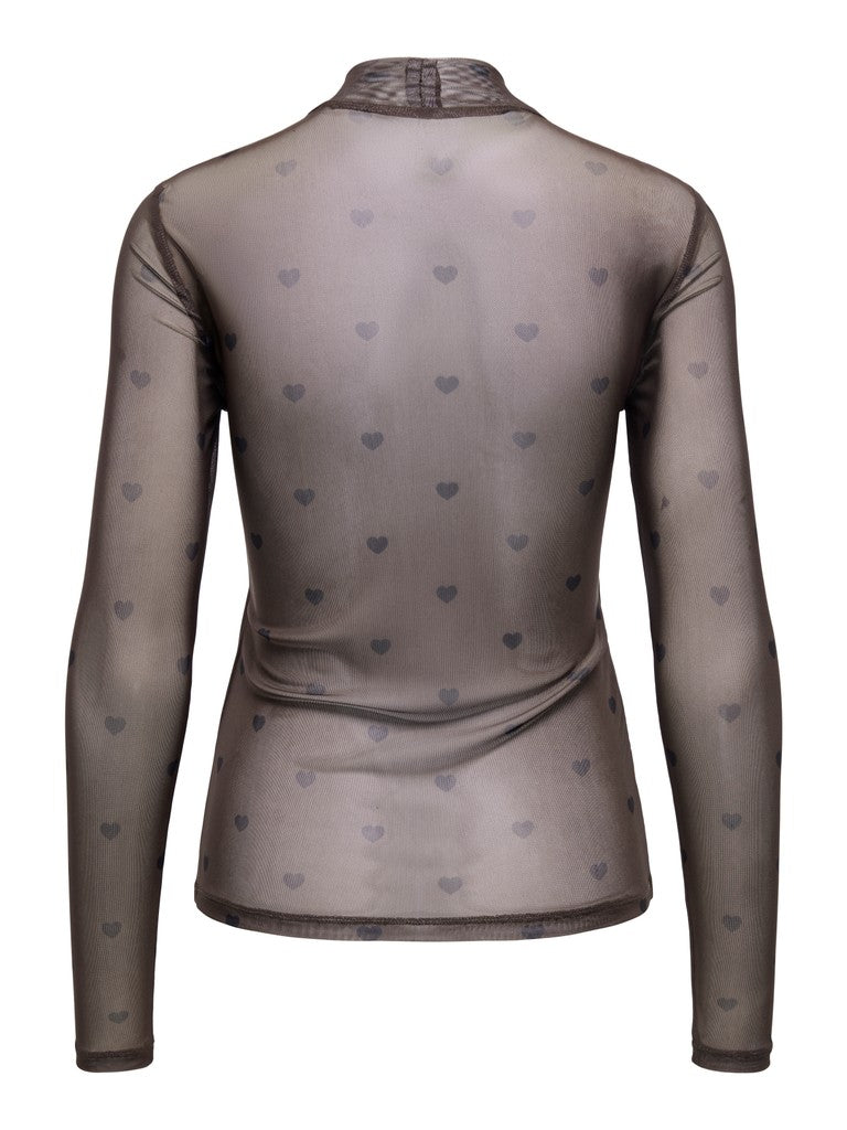Onlerica Mesh L/s Top Jrs Noos - Bruin