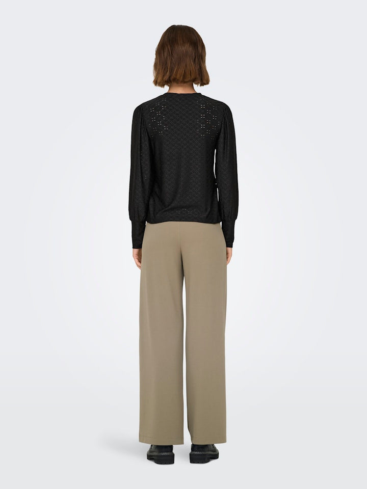 Jdycathinka L/s Bellsleeve Top Jrs Noos - Zwart