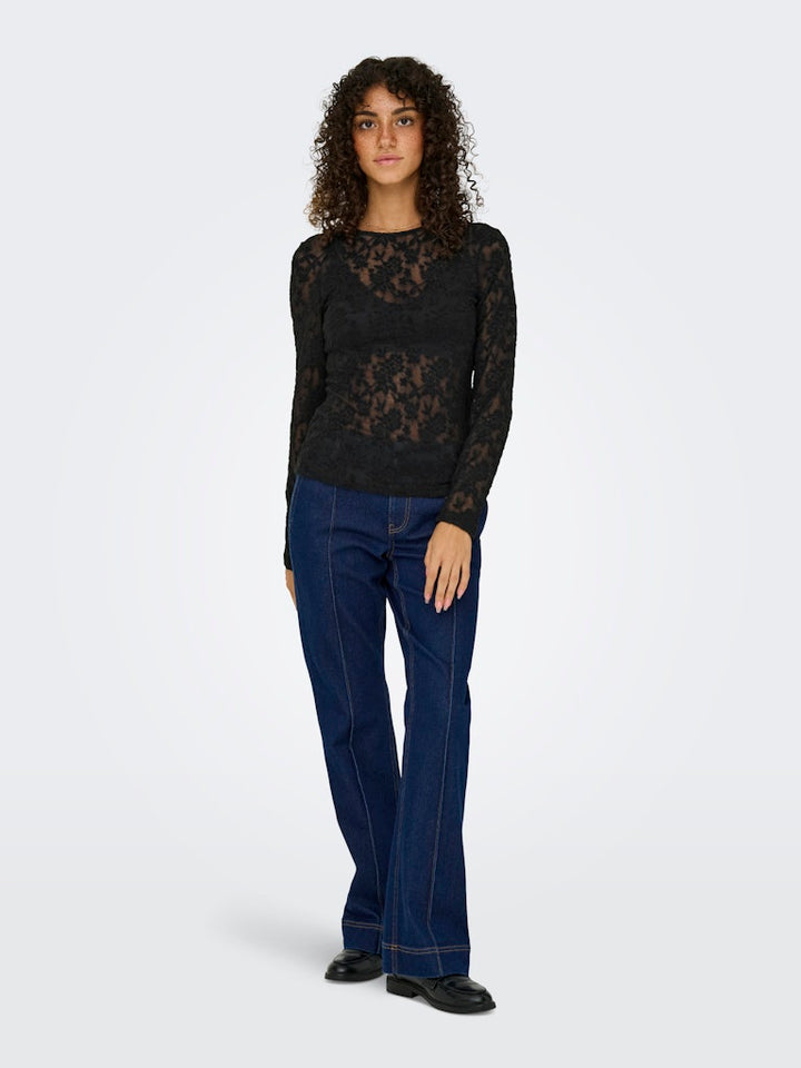 Onlblaise L/s Top Jrs - Zwart