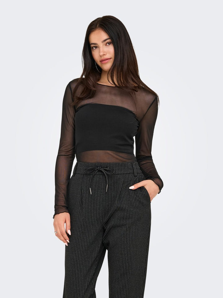 Jdyelsa New L/s O Neck Top Jrs Noos - Zwart