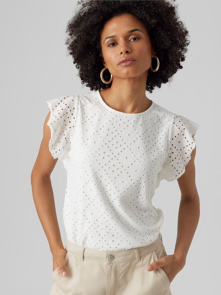 Vmtassa Sl Frill Top Noos - Wit