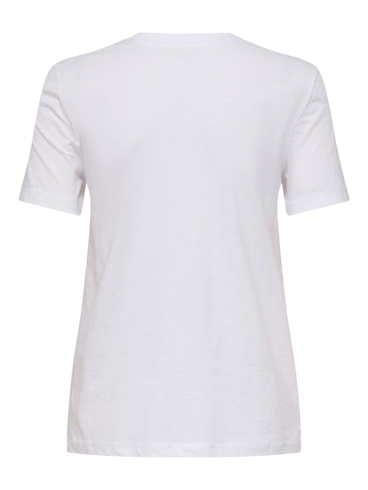 Onlketty Slub S/s O-neck Top Jrs - Wit