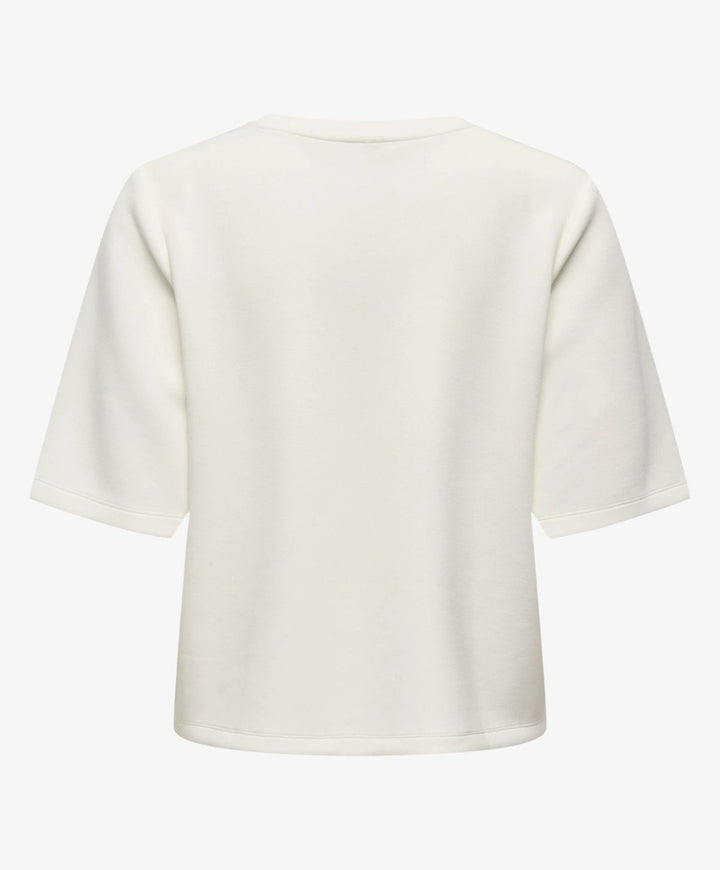 Onlmaya S/s Modal Print Top Box Jrs - Off-white