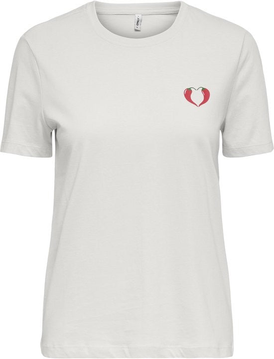 Onlwindy Life S/s Tee Cs Pri Jrs - Off-white