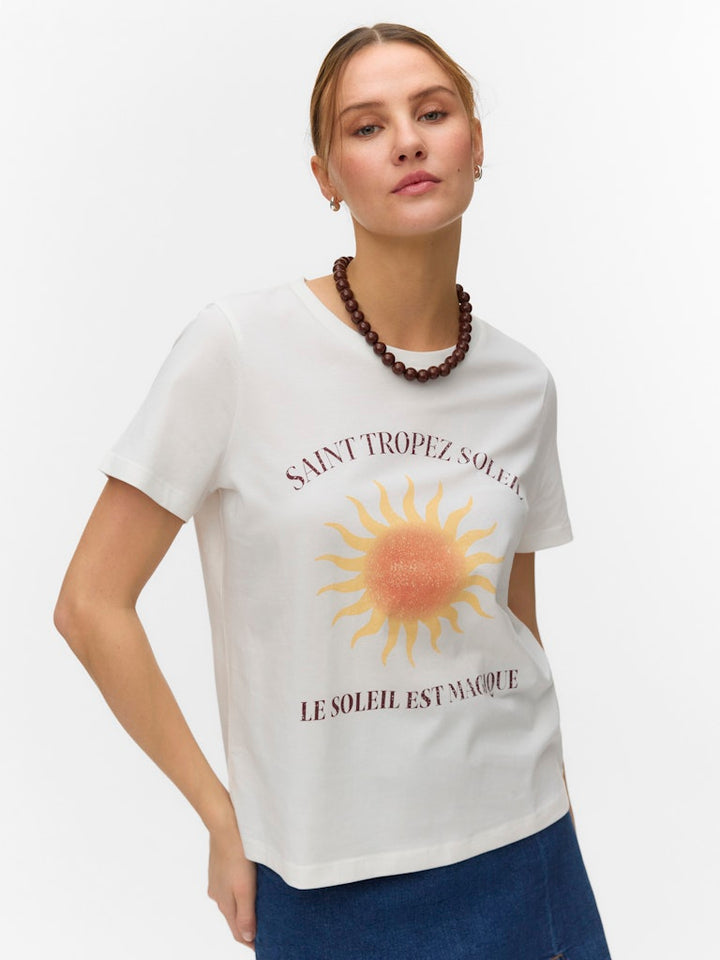 Vmlise Olly Ss Top Box Jrs - Off-white